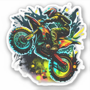 Futuristic Dirt Bike ,Neon Motocross Off Road Bike