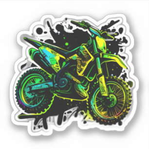 Futuristic Dirt Bike ,Neon Motocross Off Road Bike
