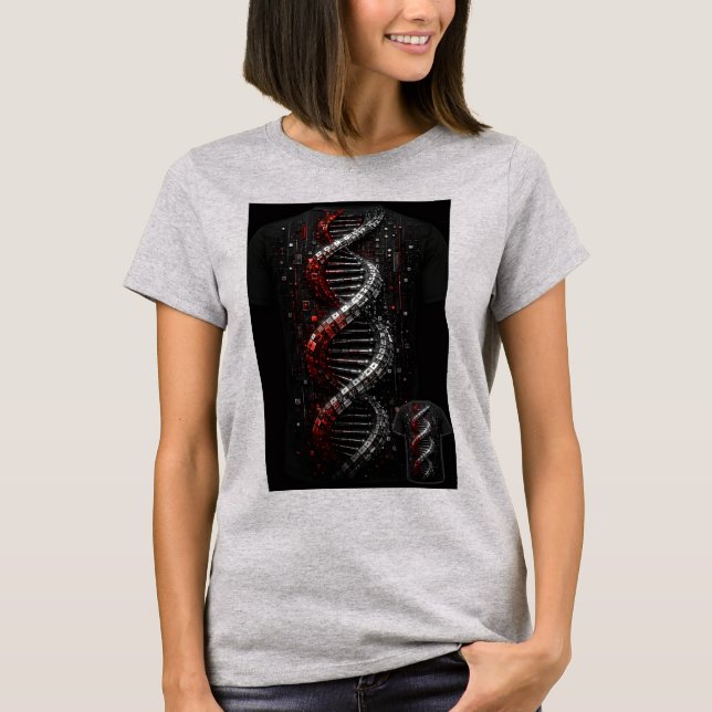 Futuristic DNA Helix 3D  T-Shirt (Front)