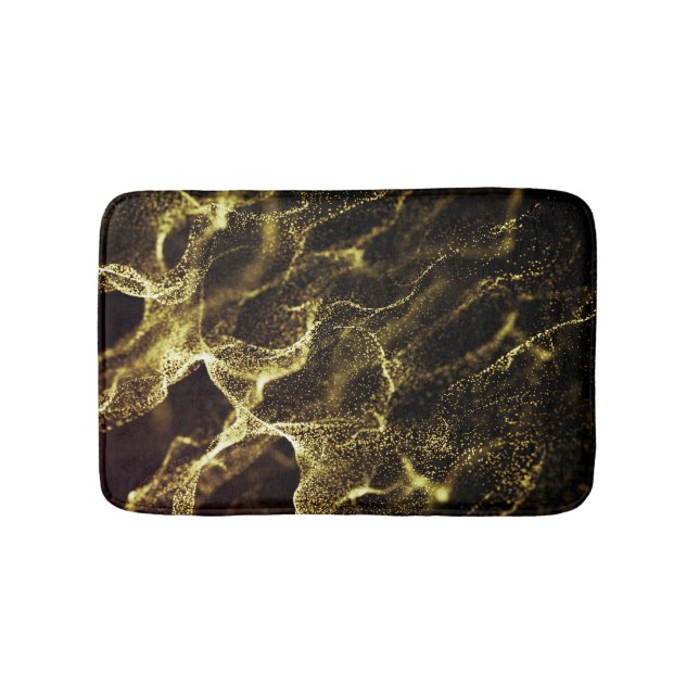 Futuristic Dots Wave: Dynamic Background. Bath Mat (Front)