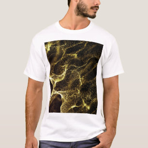 Futuristic Dots Wave: Dynamic Background. T-Shirt