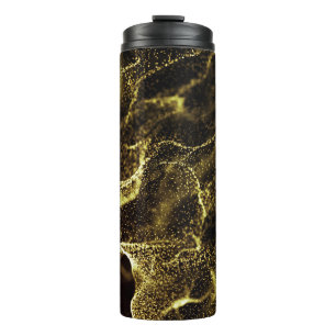 Futuristic Dots Wave: Dynamic Background. Thermal Tumbler