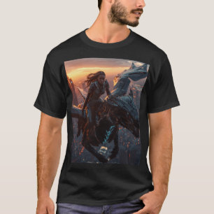 Futuristic Dragon Knight Artwork T-Shirt