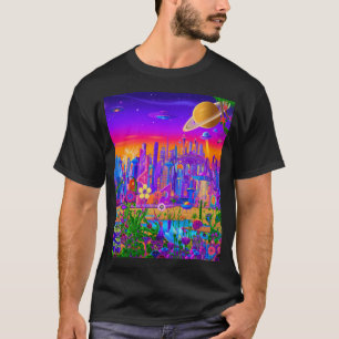 Futuristic Dream City Graphic T-Shirt