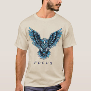 Futuristic Eagle with Focus Text T-Shirt
