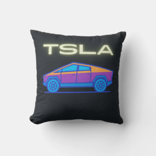Futuristic Electric Pickup Truck Cyber-Inspired Cushion