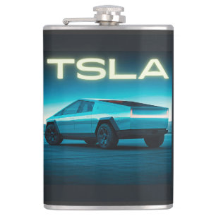 Futuristic Electric Pickup Truck Hip Flask