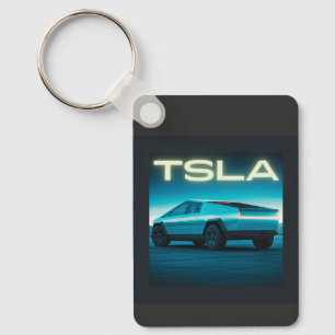 Futuristic Electric Pickup Truck Key Ring