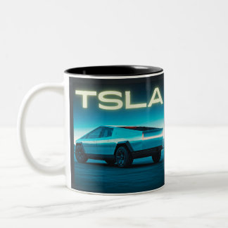 Futuristic Electric Pickup Truck Two-Tone Coffee Mug