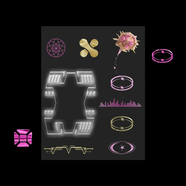 Futuristic Element Scrapbook Embellishments (Creator Uploaded)