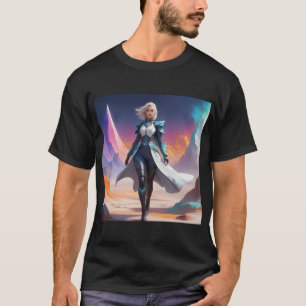Futuristic Fantasy Art Sci-Fi Heroine T-Shirt
