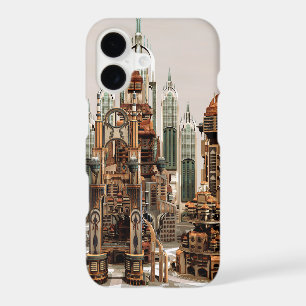 Futuristic Fantasy City Sci Fi Skyline Art