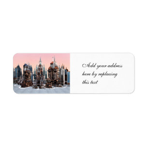 Futuristic Fantasy City Sci Fi Skyline Art