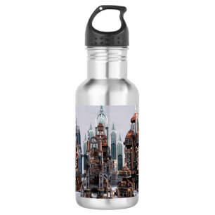 Futuristic Fantasy City Sci Fi Skyline Art 532 Ml Water Bottle