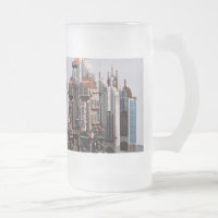 Futuristic Fantasy City Sci Fi Skyline Art