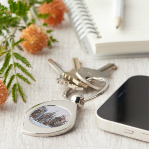 Futuristic Fantasy City Sci Fi Skyline Art Key Ring