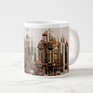Futuristic Fantasy City Sci Fi Skyline Art Large Coffee Mug