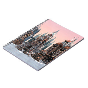 Futuristic Fantasy City Sci Fi Skyline Art Notebook