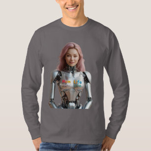 Futuristic Female Robot Mum T-Shirt