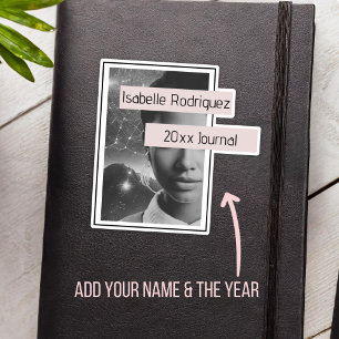 Futuristic Femme Personalised Journal Bookplate