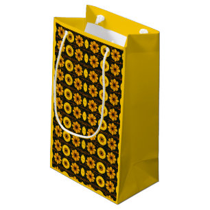 Futuristic floral pattern small gift bag