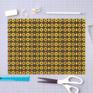 Futuristic floral pattern tissue paper