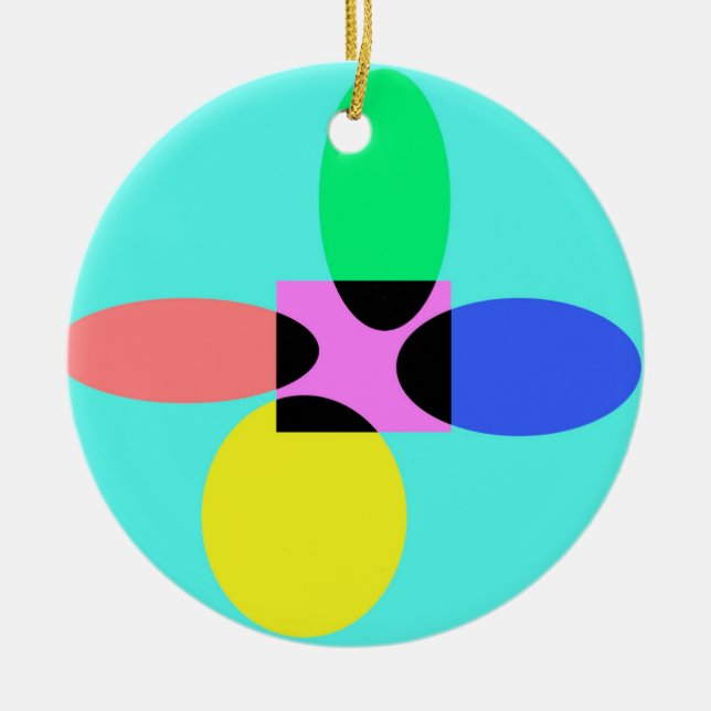 Futuristic flower ceramic tree decoration (Front)