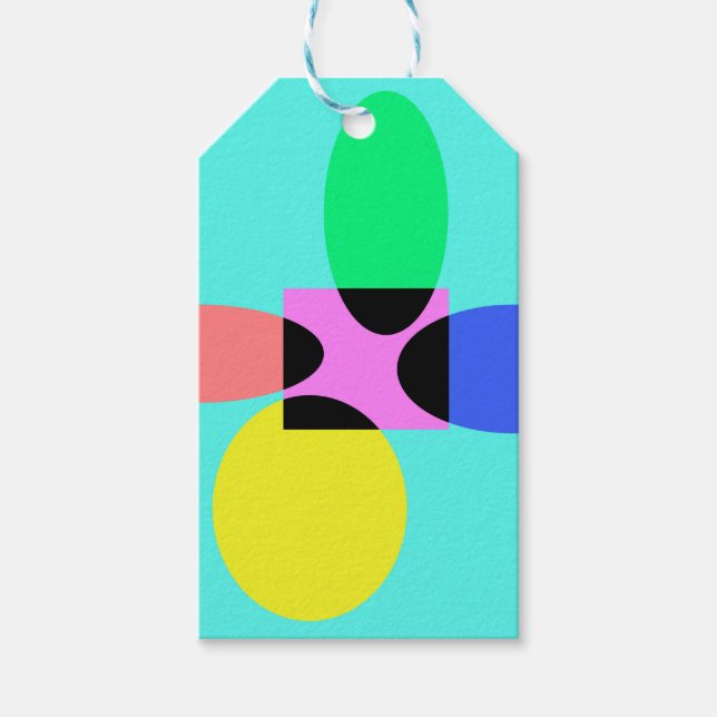 Futuristic flower gift tags (Front)