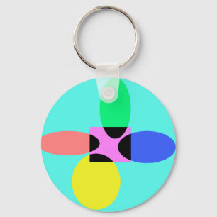 Futuristic flower key ring