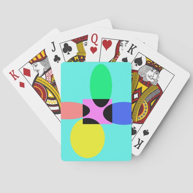 Futuristic flower playing cards (Back)