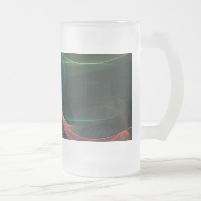 Futuristic Frosted Glass Beer Mug (Right)