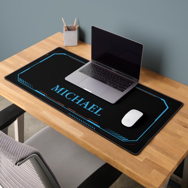Futuristic gaming interface desk mat (Office 2)