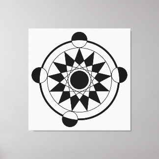 Futuristic Geometric Crop Circle Mandala Canvas Print