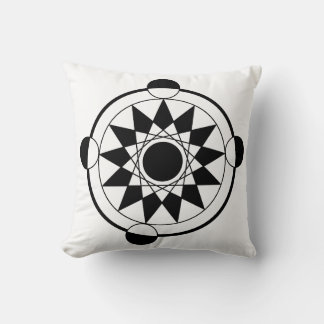 Futuristic Geometric Crop Circle Mandala Cushion