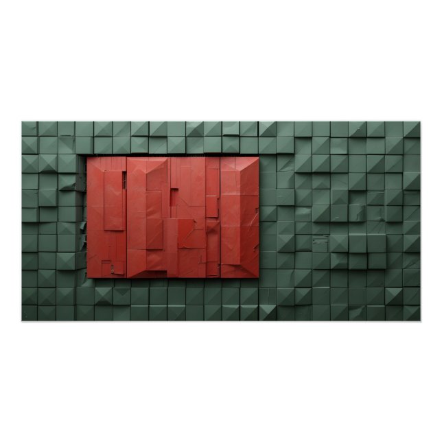 Futuristic Geometric Panel Poster (Front)