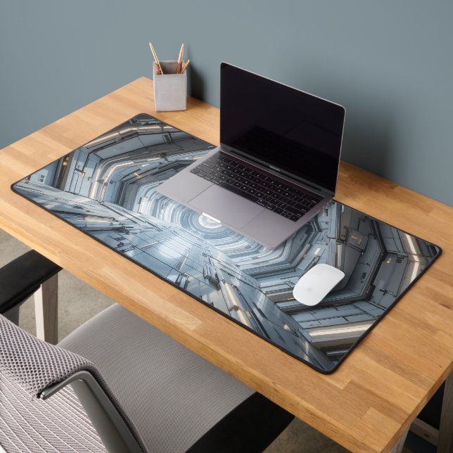 Futuristic Geometric Realm Desk Mat (Office 2)