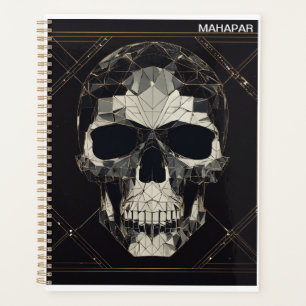 **Futuristic Geometric Skull Logo** Planner