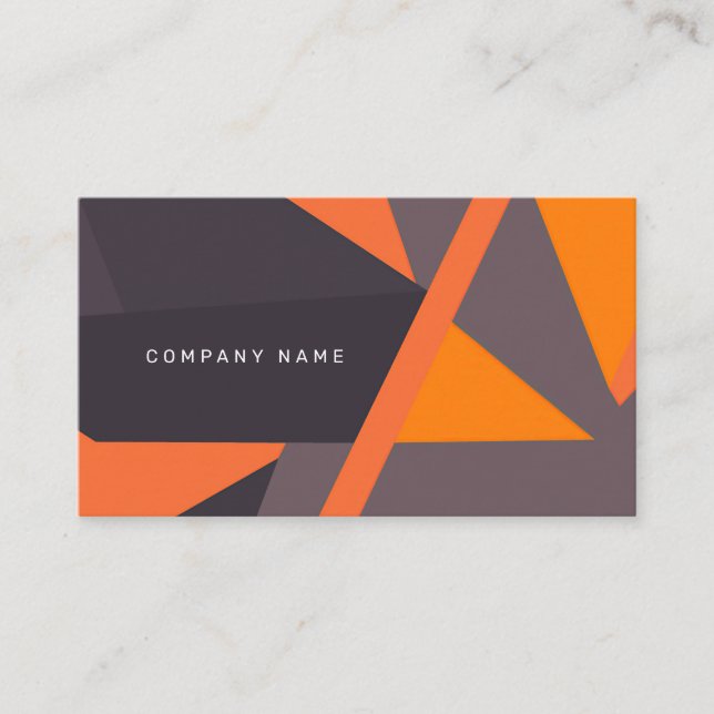 Futuristic Geometric Spring Business Card (Front)