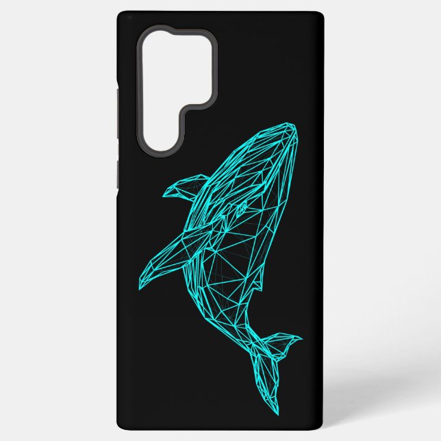 Futuristic Geometric Whale  Samsung Galaxy S22 Ultra Case (Back)