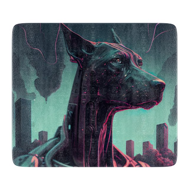 Futuristic Great Dane The Robotic Companion Cutting Board (Front)