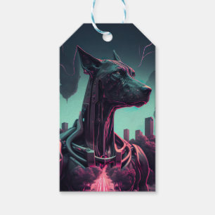 Futuristic Great Dane The Robotic Companion Gift Tags
