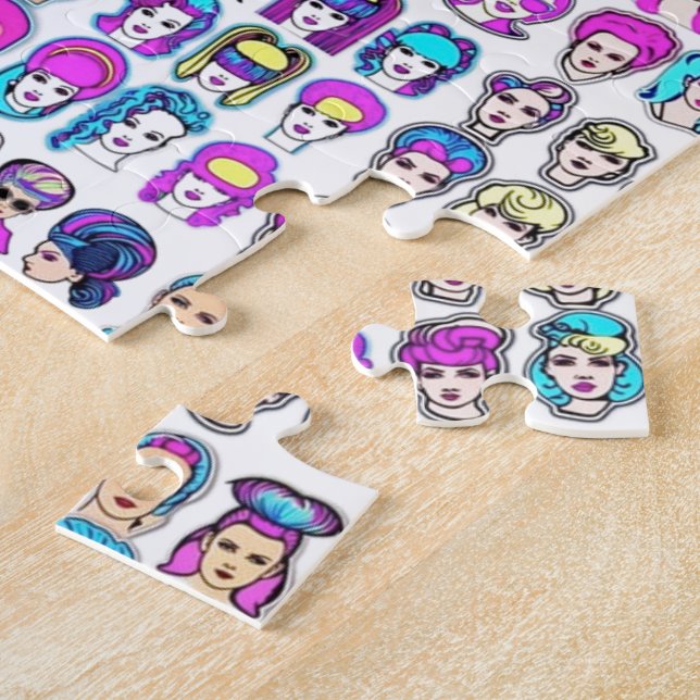 Futuristic Hair-Raising High-Tech Hairdos  Jigsaw Puzzle (Side)