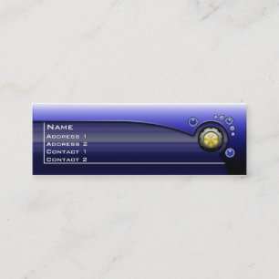 Futuristic Hi Tech Faux Metallic Card with QR Code