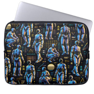 Futuristic Humanoid Robot Art AI Android Sci-Fi Laptop Sleeve