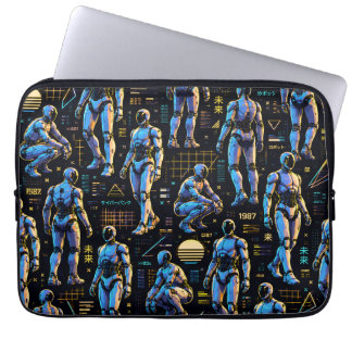 Futuristic Humanoid Robot Art | AI Android Sci-Fi Laptop Sleeve
