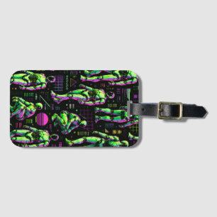 Futuristic Humanoid Robot Art AI Android Sci-Fi Luggage Tag