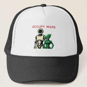 Futuristic Humanoid Robot on an Alien Planet Trucker Hat