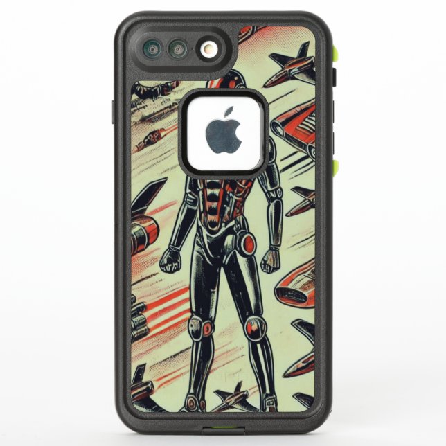 Futuristic Humanoid Robot Pattern | AI Robotics Sc LifeProof iPhone Case (Back)