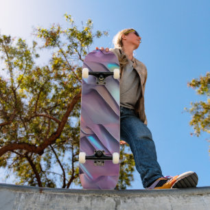 Futuristic iridescent/abstract holographic  skateboard