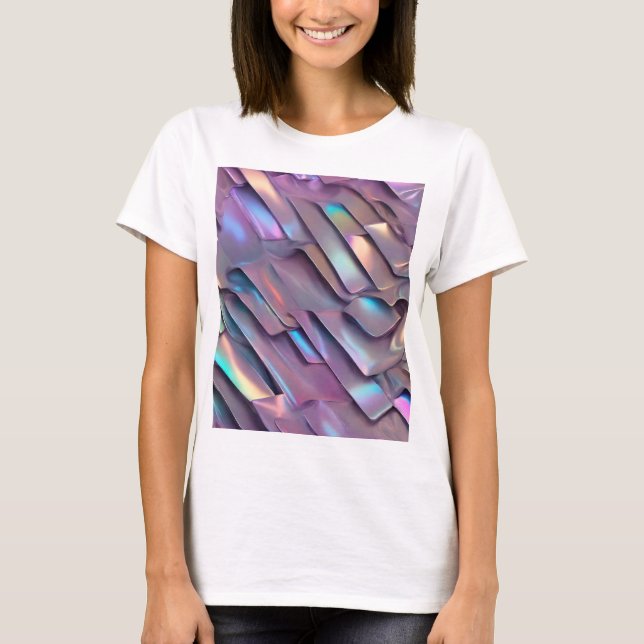 Futuristic iridescent/abstract holographic  T-Shirt (Front)